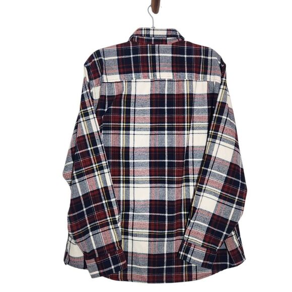 Weatherproof Vintage Red and Navy plaid Flannel Button Down Shirt Size XL - Picture 2 of 11